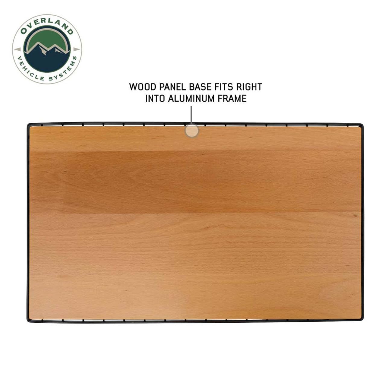 Kick It Camp Table Overland Vehicle Systems - Wood Base & Storage Bag