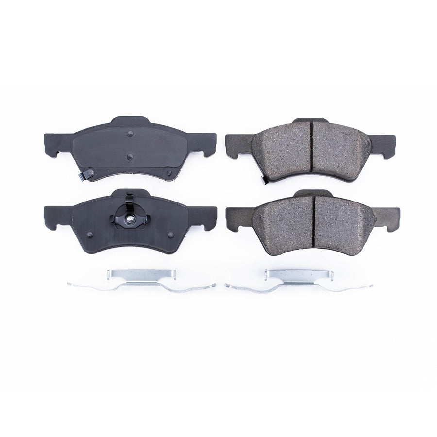 Power Stop Front Brake Kit For Chrysler Town & Country 2001-07 |Dodge Caravan 2001-07 |Voyager 2003 |Grand Caravan 2001-07 - Ceramic Brake Pads With Installation Hardware, 17-857