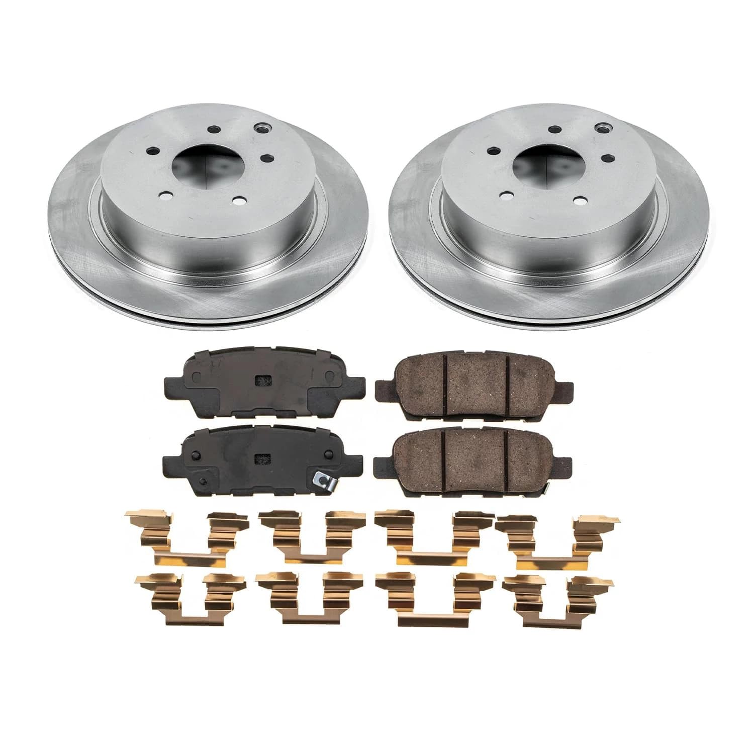 Rear Brake Pads and Rotors POWERSTOP Replacement Brake Kit Autospecialty For INFINITI FX35 2009 [Vehicle Specific]