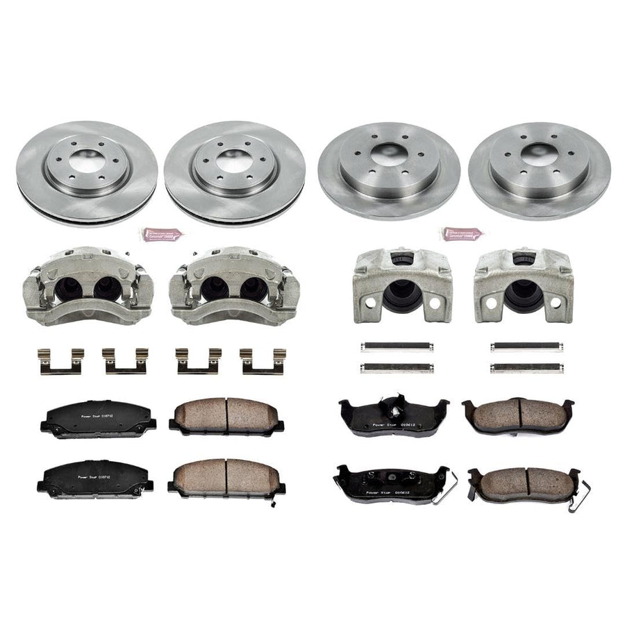 Power Stop KCOE2805 1-Click OE Replacement Brake Kit with Calipers For INFINITI QX56 2008-2010, Nissan Armada 2007-2011, Nissan TITAN 2008-2010 [Model Specific] Autospecialty