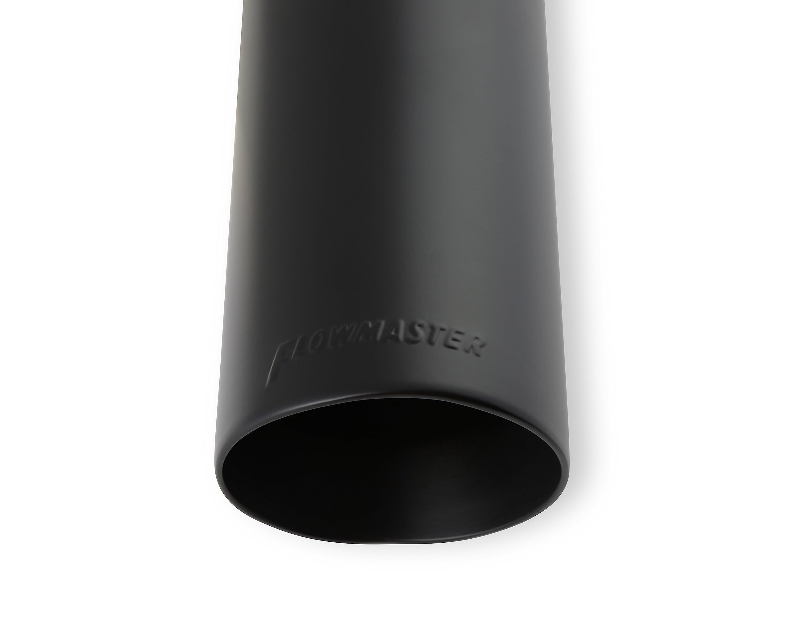 Flowmaster Exhaust Tip 15397B 3.5 Inch Angle Cut Black Ceramic Coated 304 Stainless Steel Fits 2.5 Inch Tubing 7 Inch Long - Clamp On