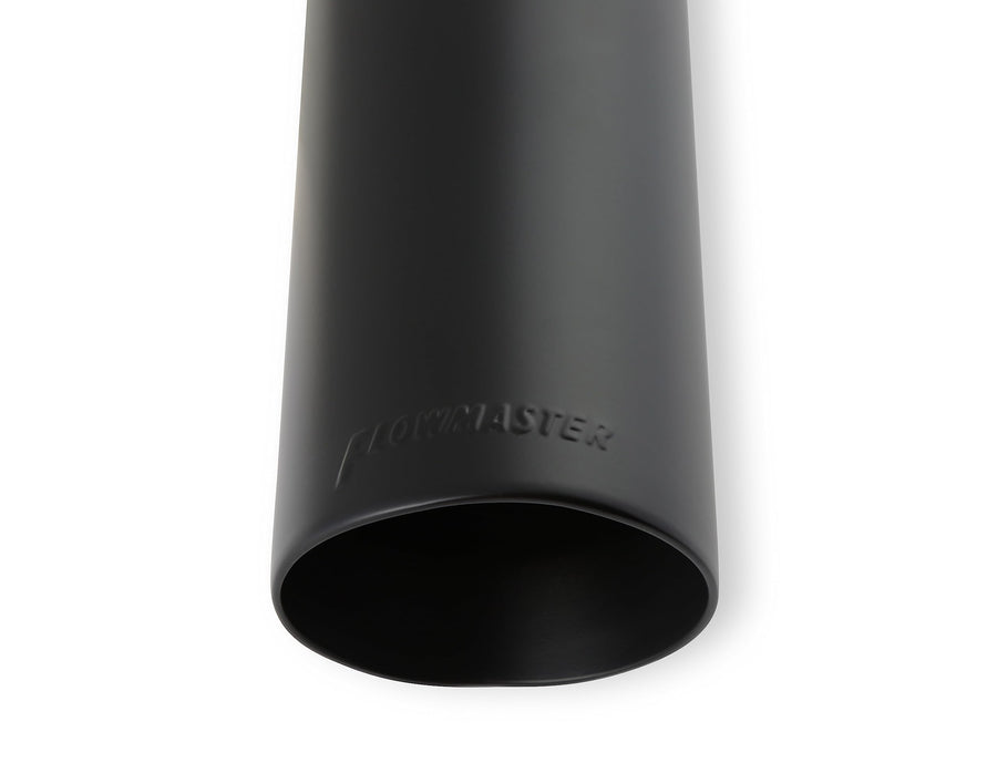 Flowmaster Exhaust Tip 15397B 3.5 Inch Angle Cut Black Ceramic Coated 304 Stainless Steel Fits 2.5 Inch Tubing 7 Inch Long - Clamp On