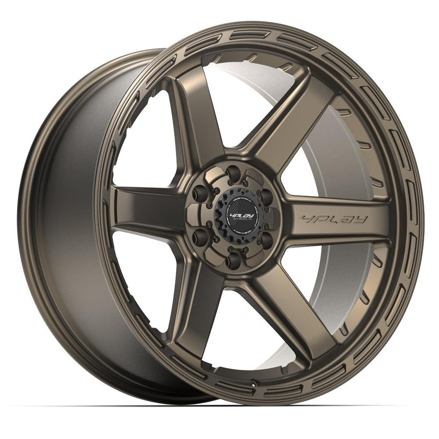 22 Inch 4PLAY Wheels Rim 4P63 Fits 6x135 & 6x139.7 22x10 Satin Bronze (1)