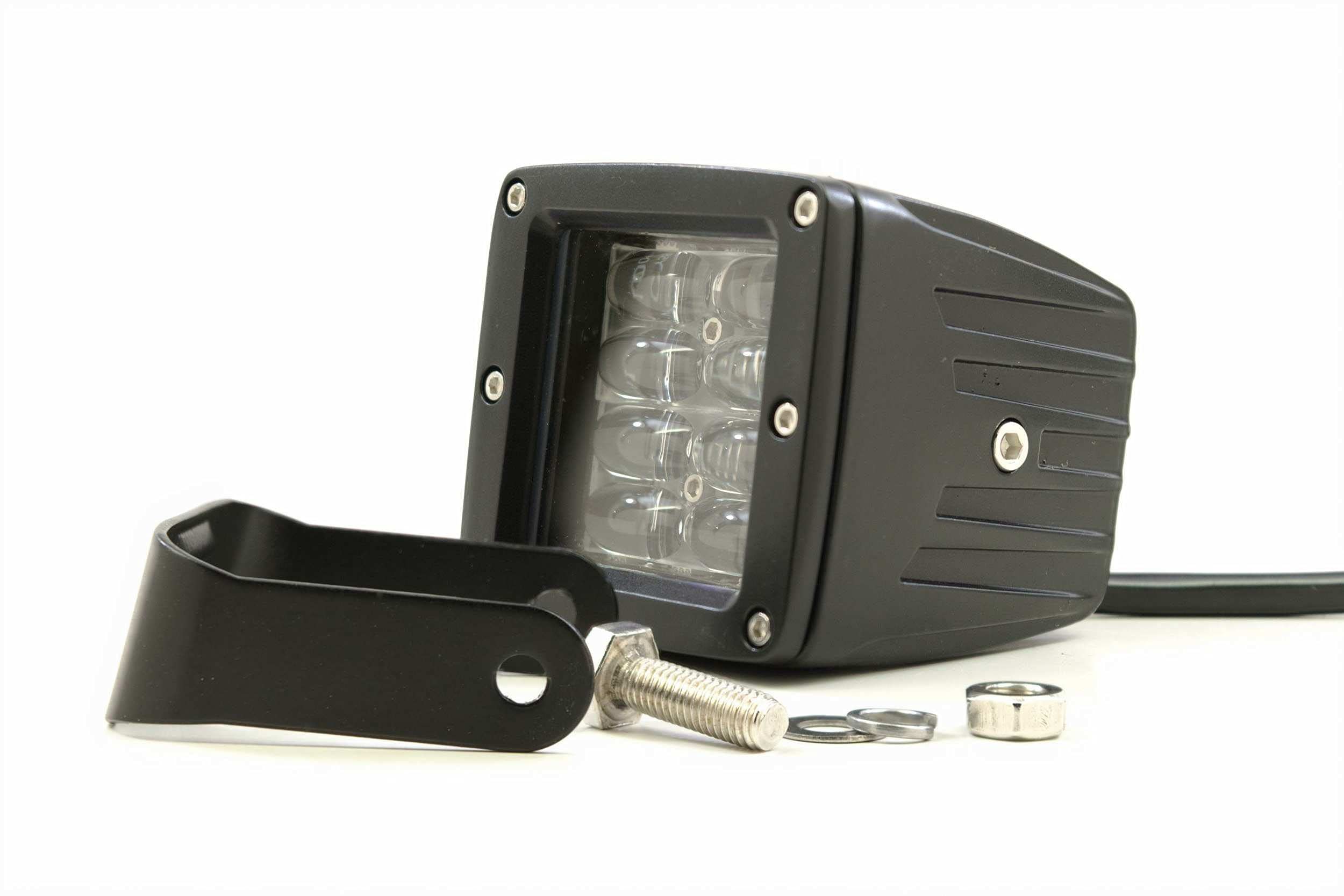 RGB Cube Light Profile Performance LED Pod, Universal for Off Road Vehicles, ATV’s, Side Powder Coated Aluminum Construction, Ultra Bright Spot Pattern with Interchangeable RGB Accents (1x XT106)