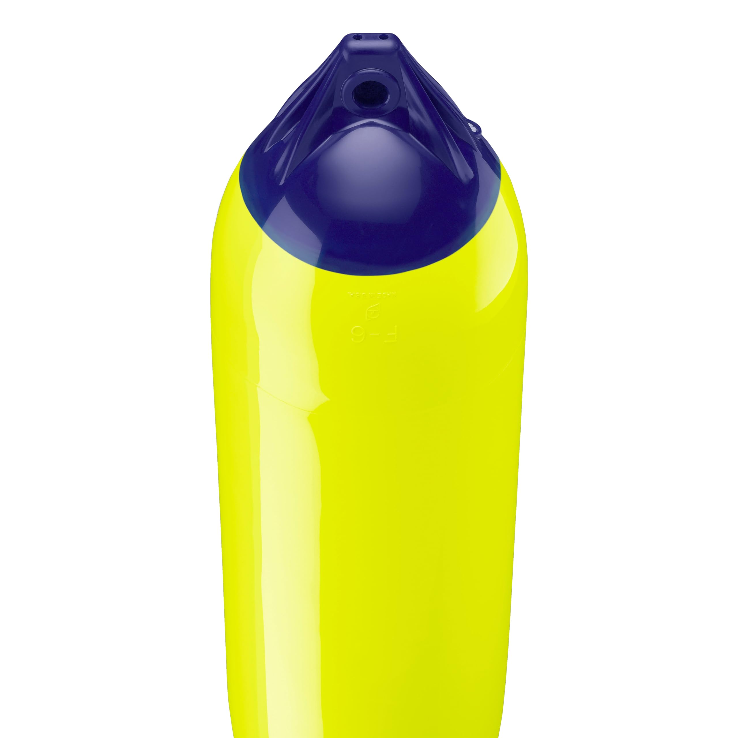 F-6 Standard Blue Ropehold Polyform Boat Fender - Saturn Yellow