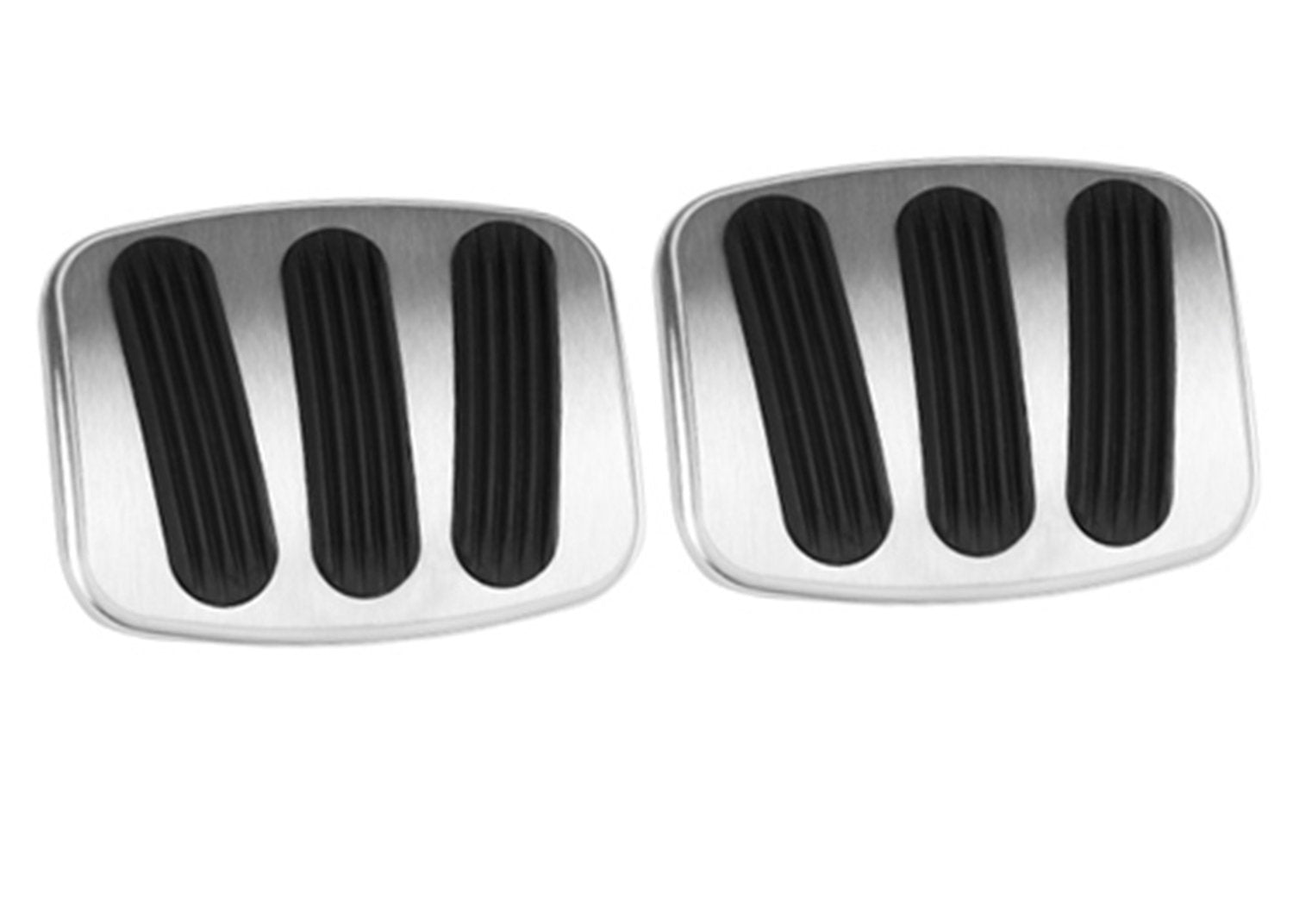 Lokar Brushed Aluminum BAG-6185 Billet Aluminum Curved Brake/Clutch Pad with Rubber Insert