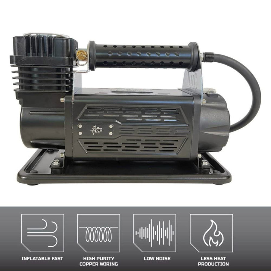EGOI Portable Air Twin Compressor System Up Down Air 5.6 CFM With Storage Bag, Hose & Attachments - Single Motor