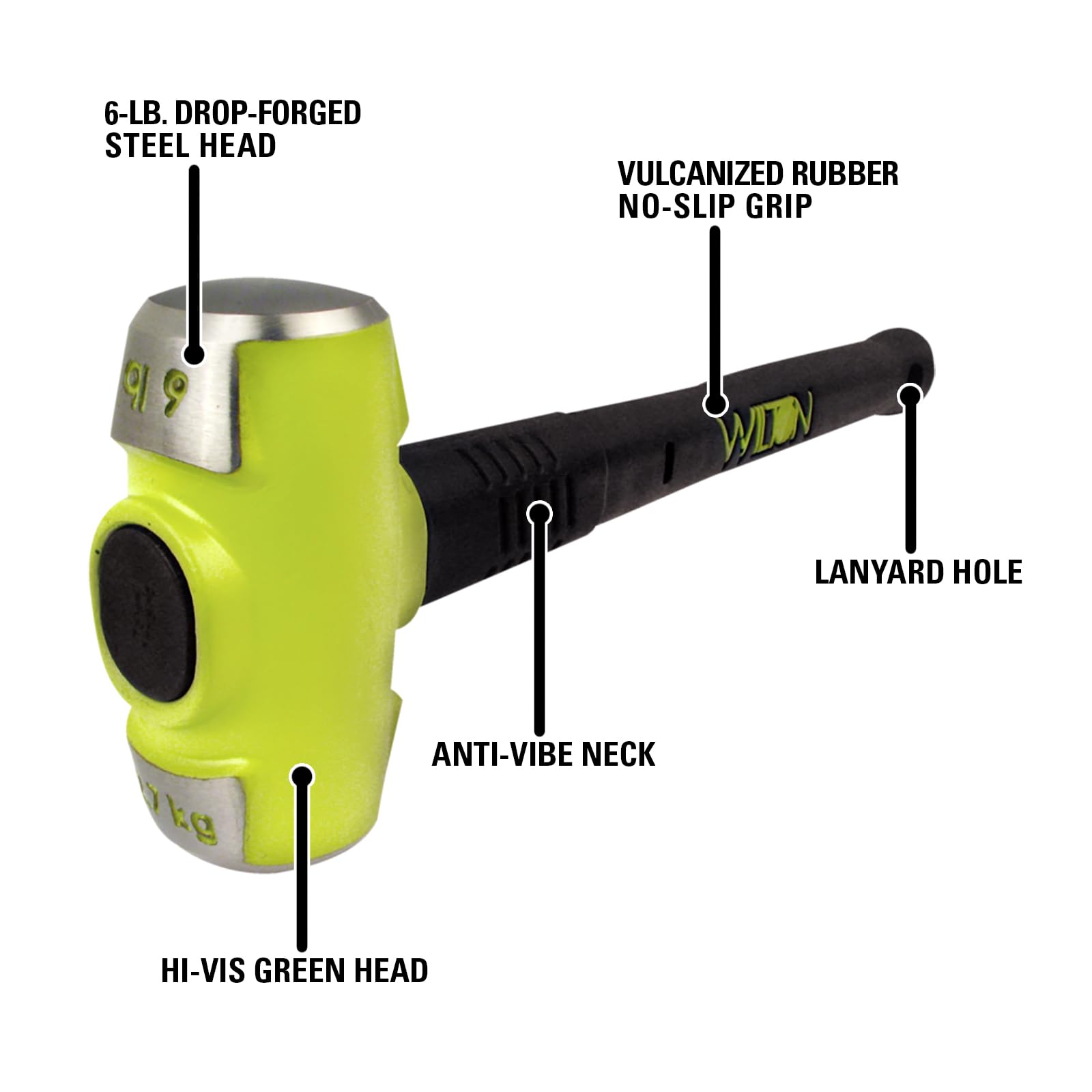 B.A.S.H Wilton 16" Sledge Hammer, 6 Lb Head (20616)