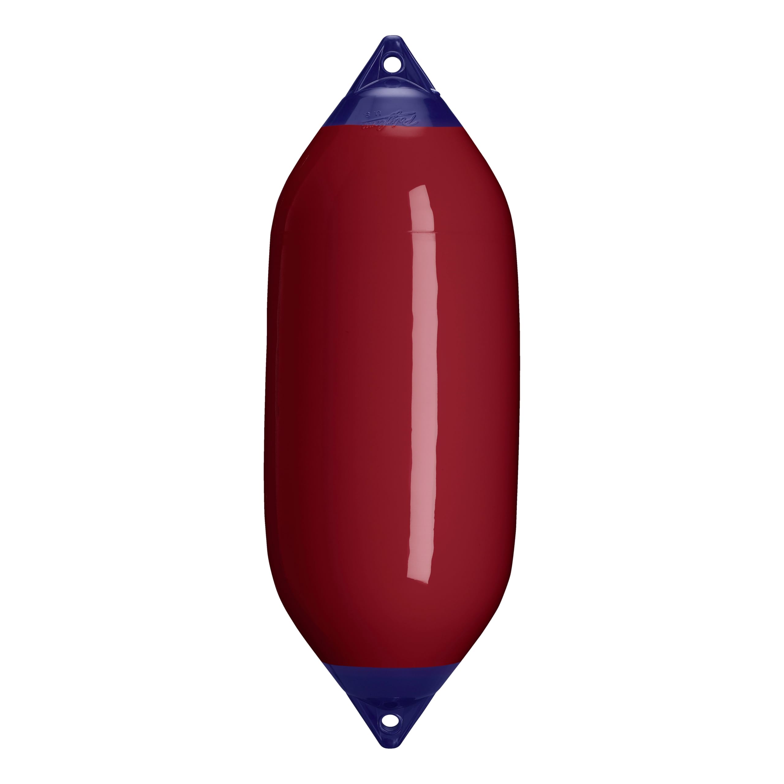Polyform F-7 Boat Fender F-Series Standard Blue Ropehold - Burgundy