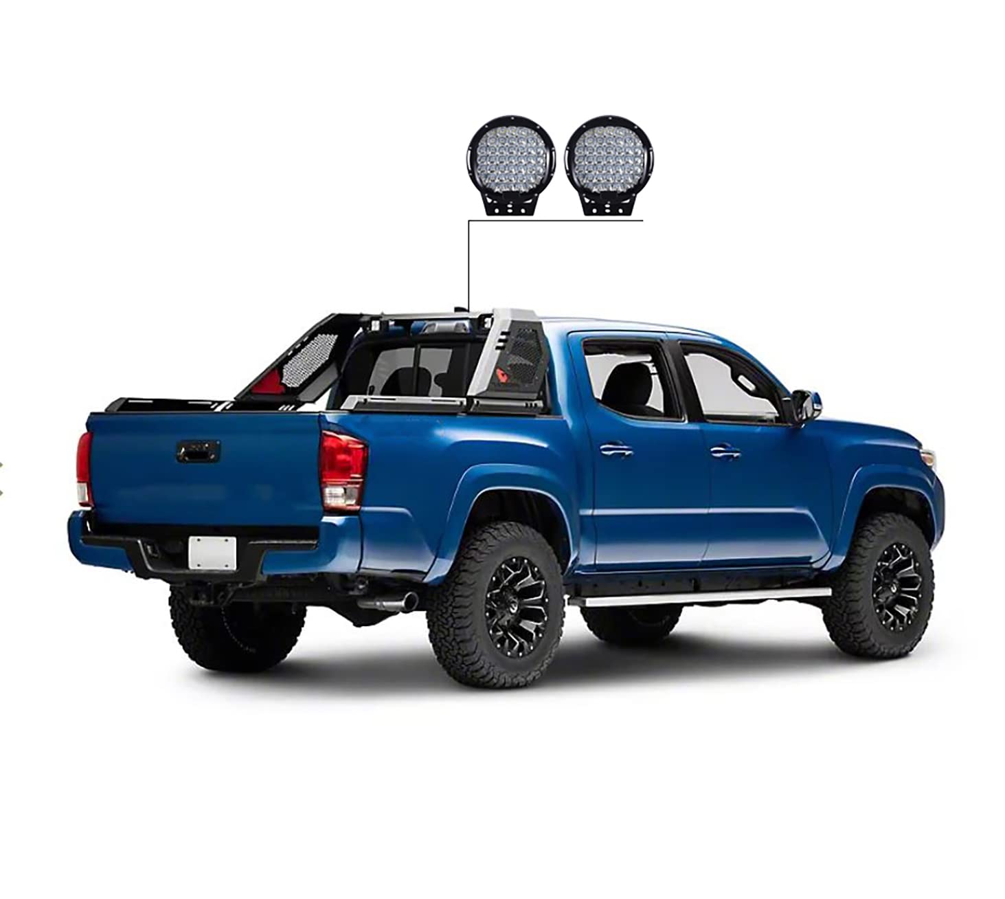 Off Road Black Horse Vigor Roll Bar Kit Modular Black Compatible with Toyota Tacoma 2005-2023-VIRB06B-PL69B
