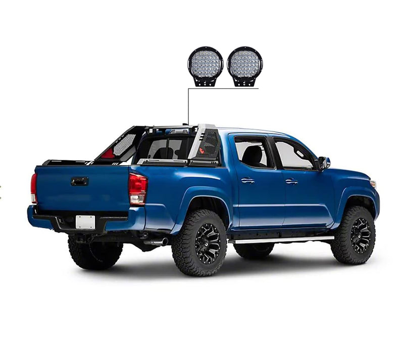 Off Road Black Horse Vigor Roll Bar Kit Modular Black Compatible with Toyota Tacoma 2005-2023-VIRB06B-PL69B