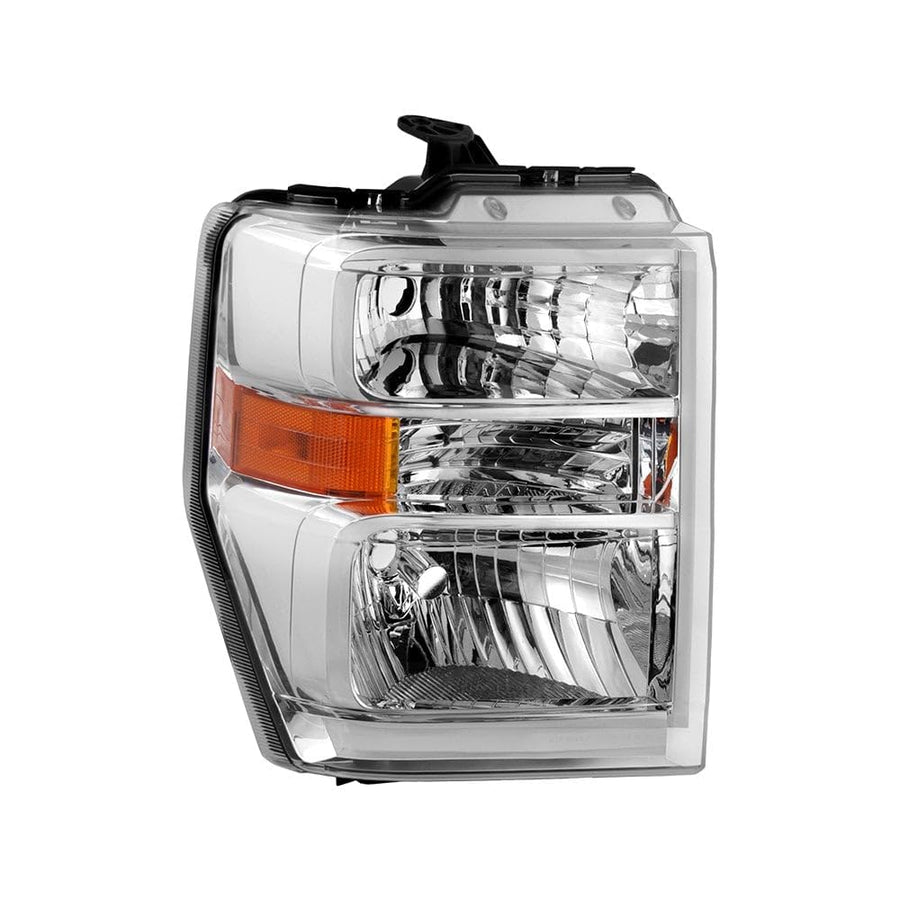 ( POE ) Ford E150 E250 08-14 / E350~E550 SuperDuty 08-19 / E550 08-17 / F650 F750 Crystal Headlight 16-17 - Low Beam-H13(Not Included) ; High Beam-H13(Not Included) ; Signal-3157A(Included) - OE Right