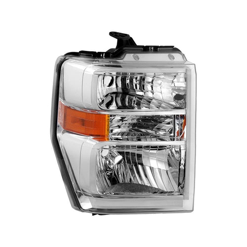 ( POE ) Ford E150 E250 08-14 / E350~E550 SuperDuty 08-19 / E550 08-17 / F650 F750 Crystal Headlight 16-17 - Low Beam-H13(Not Included) ; High Beam-H13(Not Included) ; Signal-3157A(Included) - OE Right