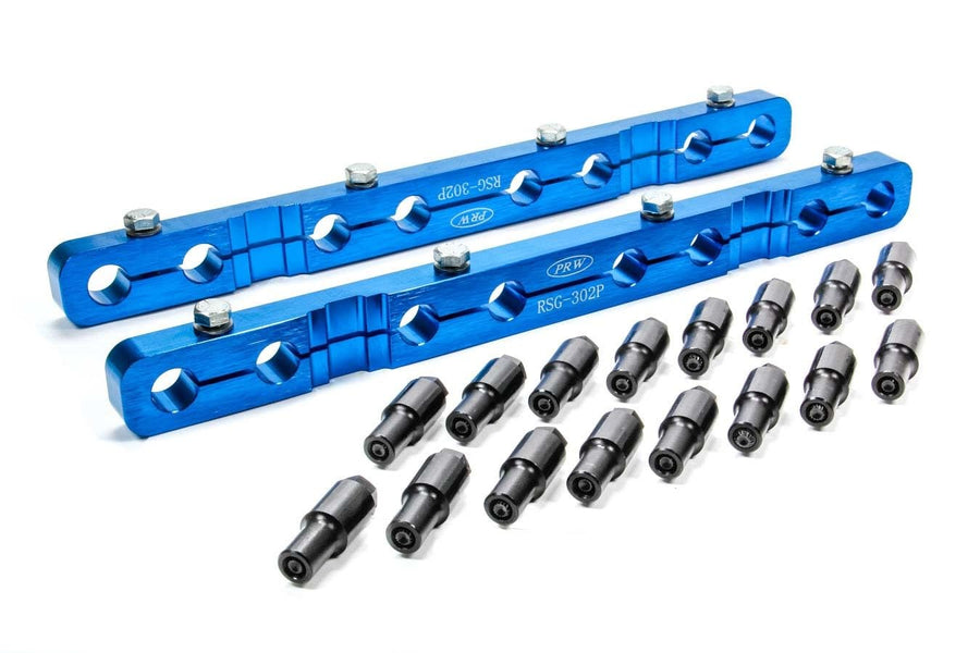Billet Aluminum PRW Stud Girdle Solid Bar with 3/8" RockerLoc for Ford 260-351W 1962-01