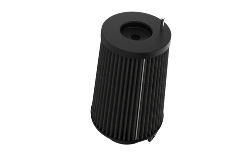 K&N Lifetime Universal Dryflow Clamp-On Air Filter: Washable, Oil-Free, Dry Synthetic: Flange Diameter: 4 In, Filter Height: 9.5 In, Flange Length: 1.688 In, Type: Dry Synthetic, RC-3114HBK