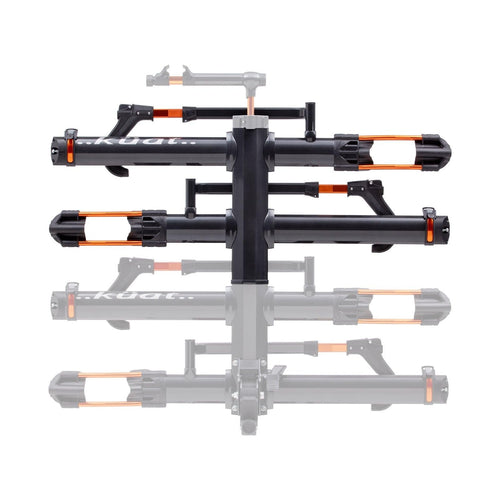KUAT NV 2.0-2" Add-On - +2-Bike Rack | Increases The 2" NV to a 4-Bike Hitch Rack | Rugged All-Metal Construction | E-Bike Compatible | Gray Metallic and Orange Anodize (NA22G)