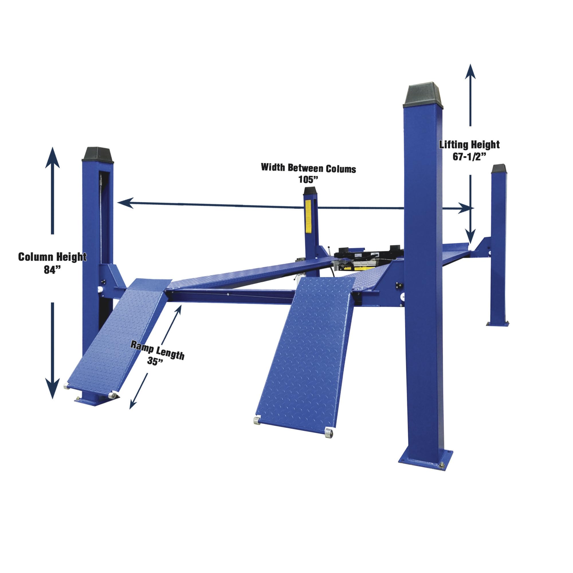 FP12K-K Tuxedo Distributors 12000 Lb Four Post Lift - Cable Driven