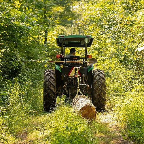 3-Point MAXXTUFF Heavy-Duty Log Skidder Deluxe with Chain and Bonus 2” Receiver Hitch, Model RLS001
