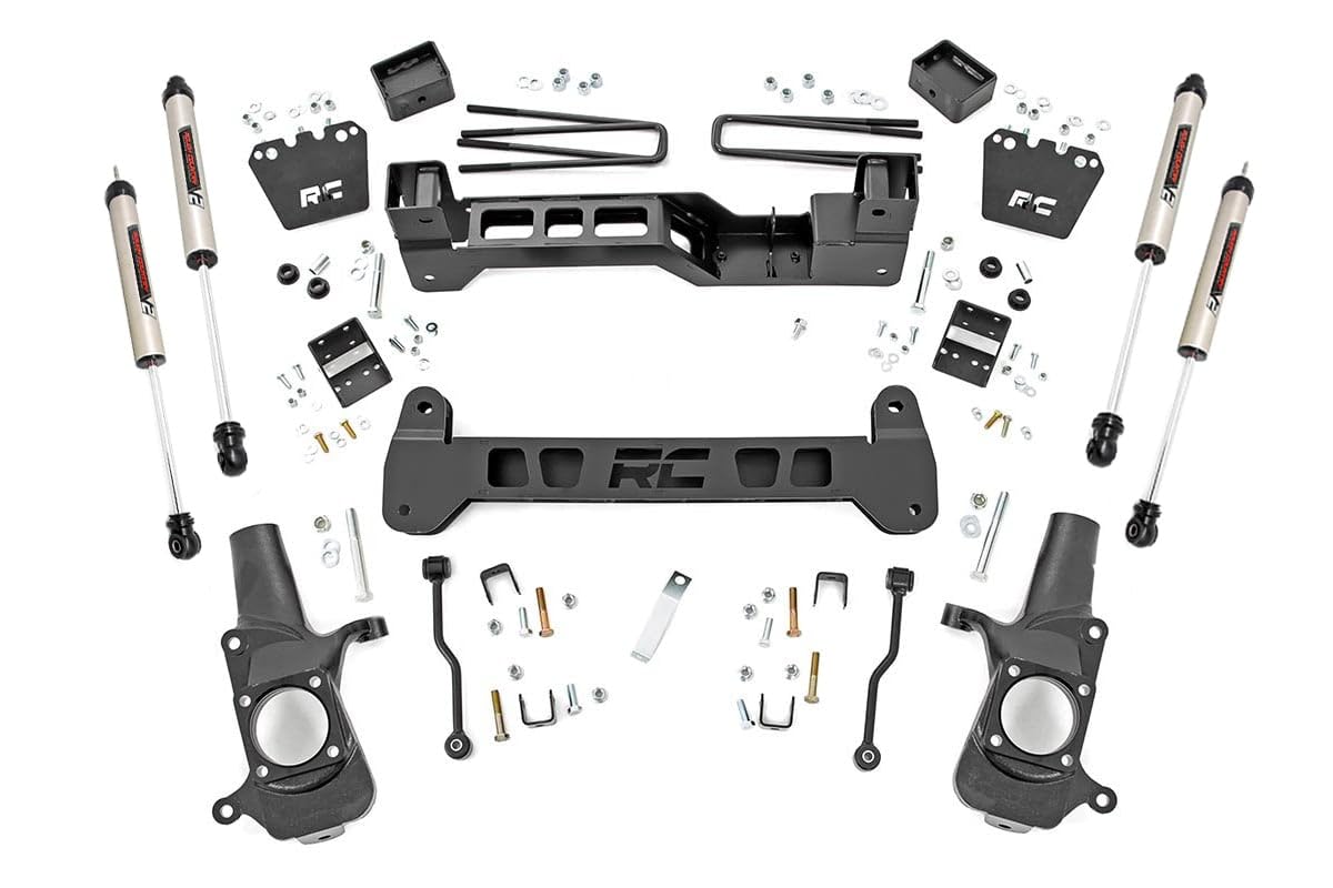 6" Rough Country V2 Lift Kit for 01-10 Chevy Silverado GMC Sierra HD 2WD - 22070