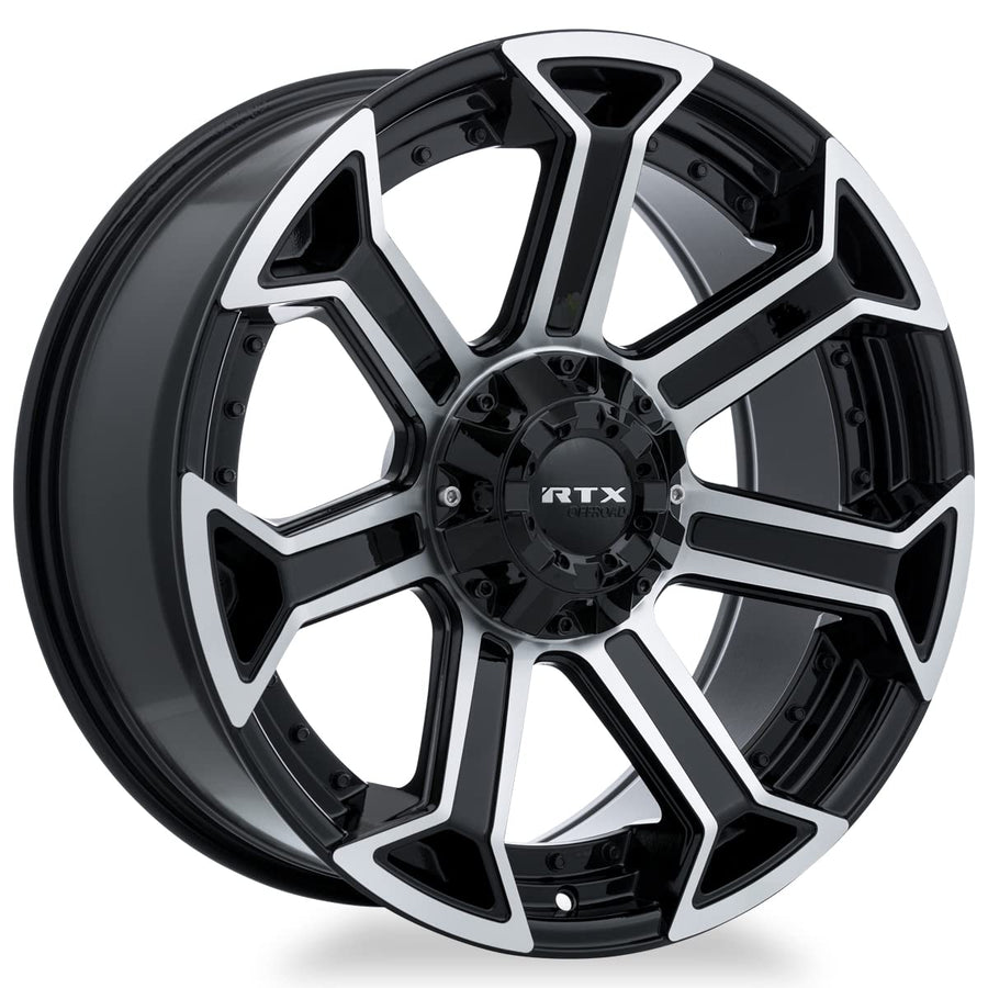 082998 RTX® (Offroad), Peak, Gloss Black Machined, 20x10 6x135 ET-18 CB87.1