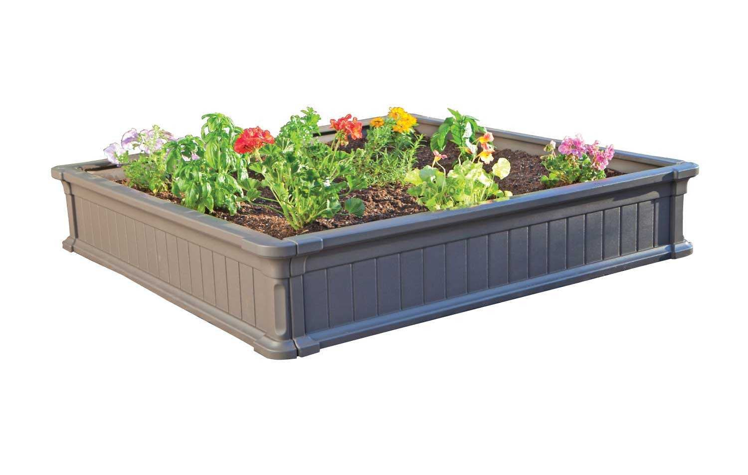 60065 LIFETIME Raised Garden Bed, 4 by 4 Feet, 1 Bed