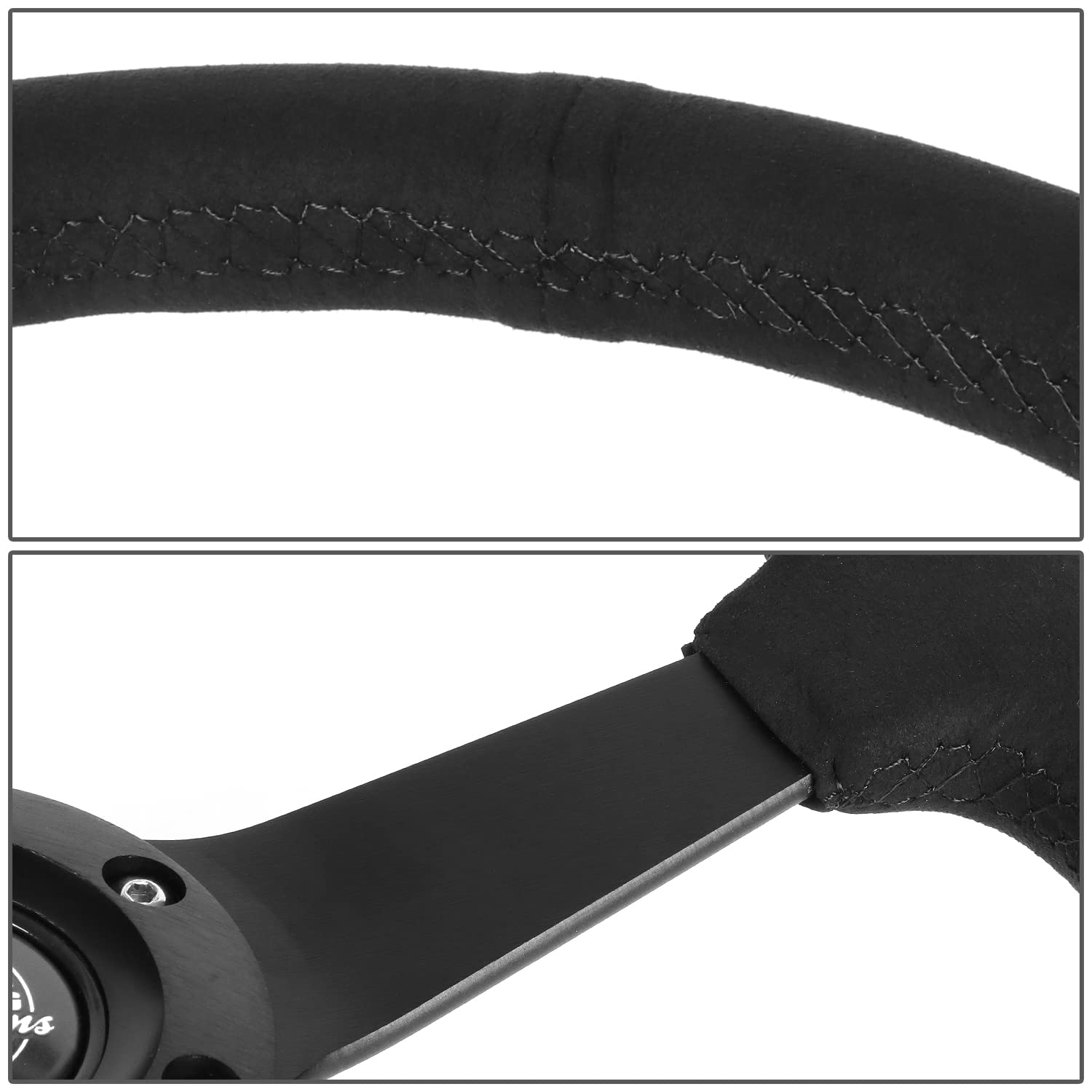 RST-037MB-SA NRG Innovations 1" Deep Dish 3-Spoke Steering Wheel with Horn Button,6 X 70mm Bolt Pattern, Matte Black