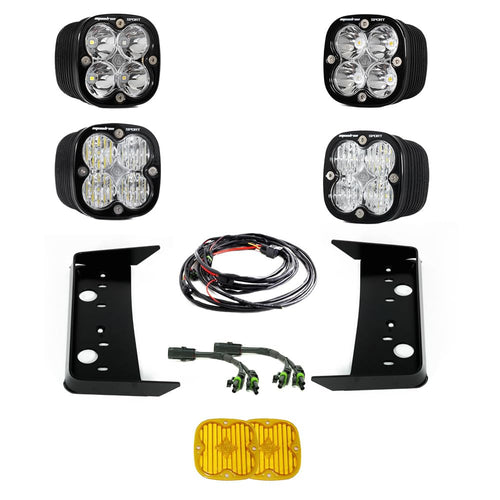 Baja Designs LED Squadron Sport Vent Light Kit for Toyota Tundra 2022+ Truck - Includes 4 LED Lights, Wiring Harness (Multi-Pattern; Clear)