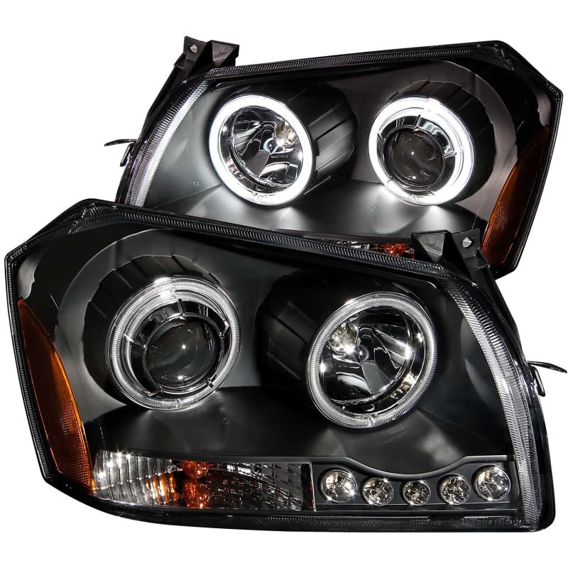 Projector Headlight Set ANZO USA w/CCFL Halo-Black 121220
