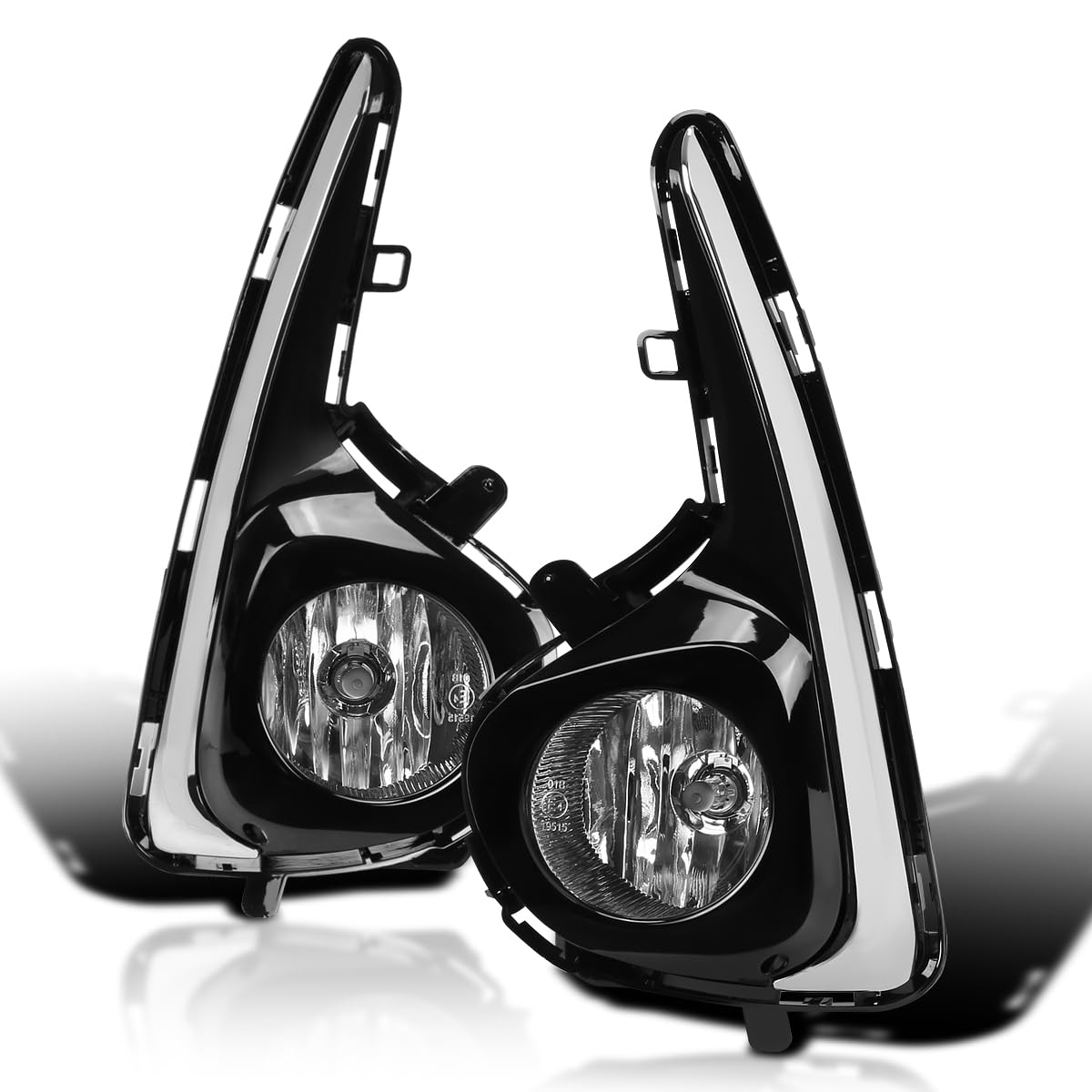 Fog Lights Spec-D Tuning + H16 Bulbs + Switch Compatible with 2018-2020 Toyota Yaris 2/4 Door Hatchbacks, L+R Pair Assembly