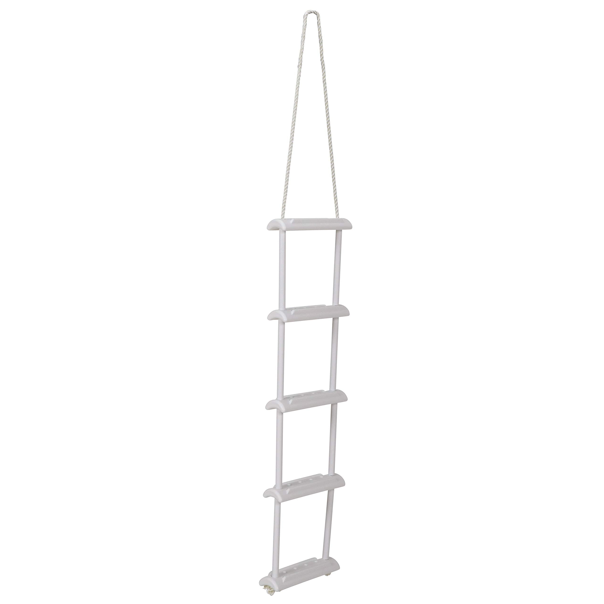 Rope Ladder Attwood 11865-4, 5 Steps, 11 1/2-inches Wide x 64-inches Long, Non-Slip Step Surfaces, Nylon Rope
