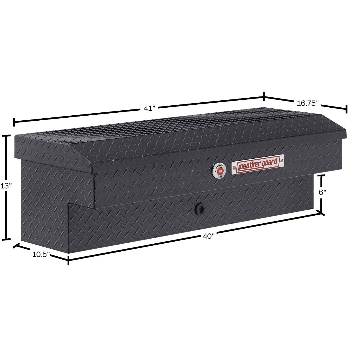 Weather Guard 41in Model 184-6-04 Lo-Side Box, Aluminum, Gunmetal Gray, 3.0 cu ft