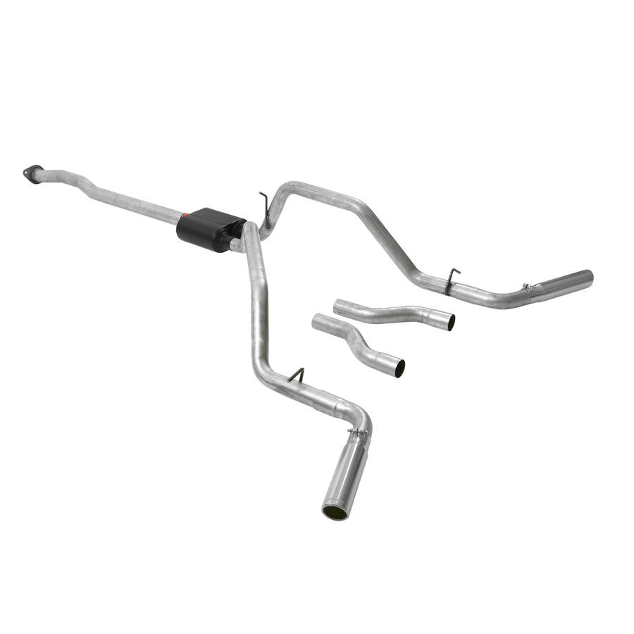 American Thunder Flowmaster 17473 Cat-Back Exhaust Kit Dual 2.5 Inch Aluminized Steel 3 Inch Stainless Tips Compatible with 1993-1995 Chevy Silverado GMC Sierra K1500 5.0L 5.7L Extended Cab Short Bed