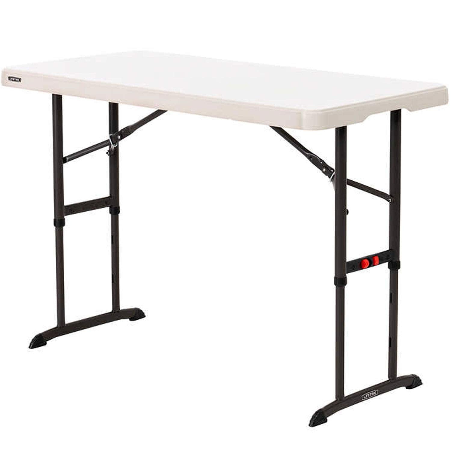 4 Ft. Lifetime Commercial Adjustable Height Folding Table (Almond)