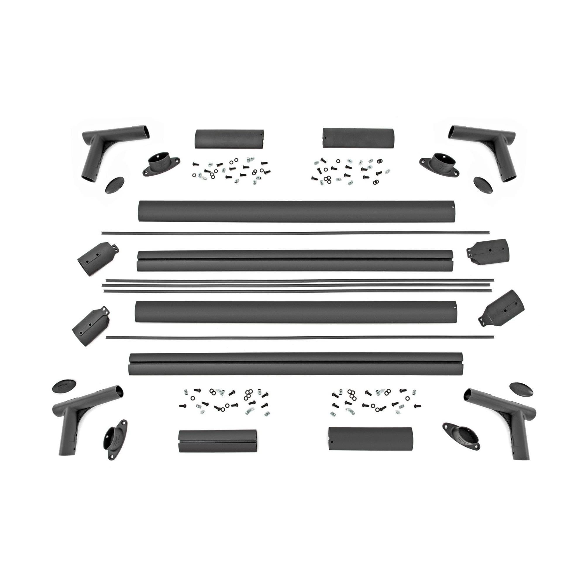 Rough Country Half-Height Bed Rack for F-150 Ford (2015-2025) - Modular Aluminum Truck Rack for Bikes, Tools, Camping & Recovery Gear