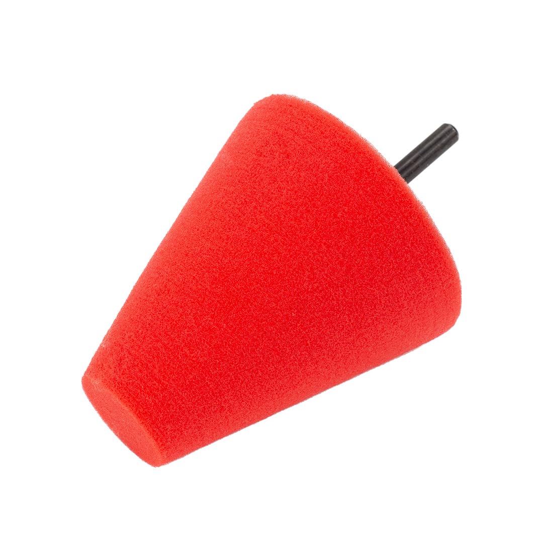 Maxshine M8 Universal Wheel Drill Finishing Cone Sponge | Professional Detailing Tool for Wheels, Rims & Upholstery | Universal Fit M8 Drill Attachment for Auto Detailing, Polishing & Cleaning