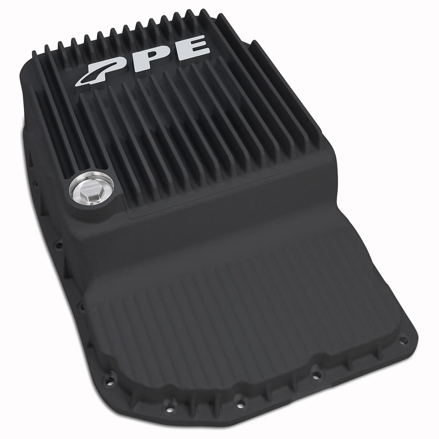 Heavy-Duty PPE Cast Aluminum Transmission Pan Black w/ 2007-2020 GM 6L80