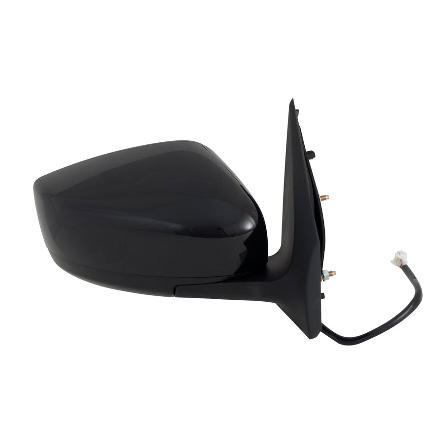 Mirror Passenger Side for Nissan Versa Sedan, Textured Black w/PTM Cover, Foldaway, Power