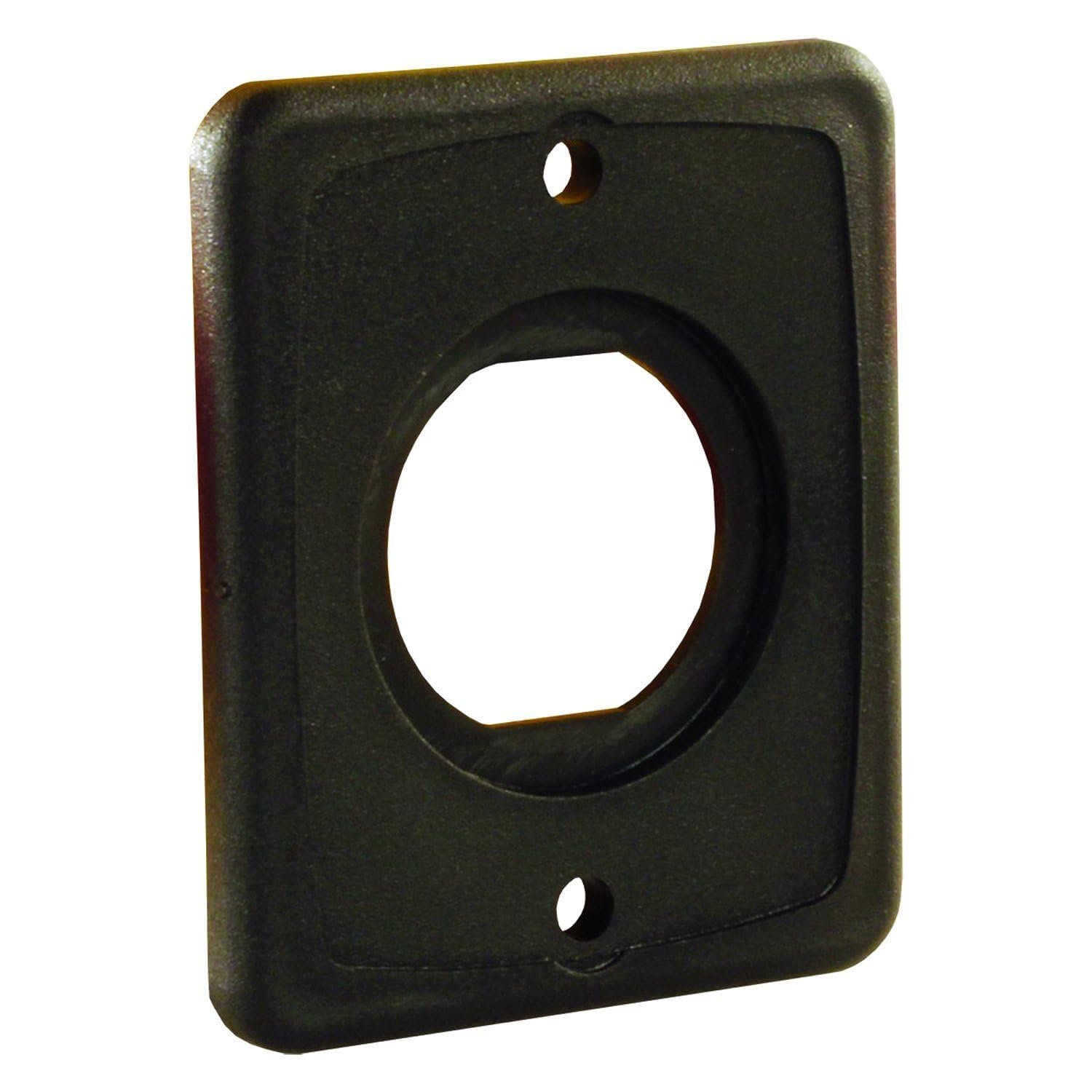 12V/USB JR Products Mounting Plate - Single Port, Black