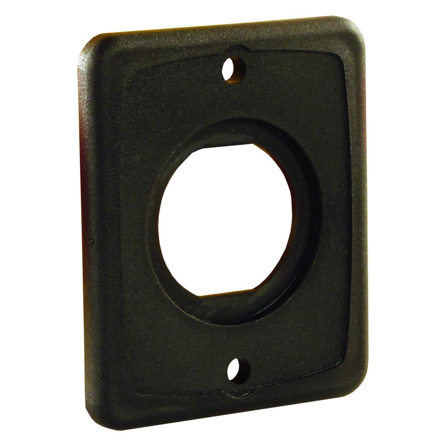 12V/USB JR Products Mounting Plate - Single Port, Black