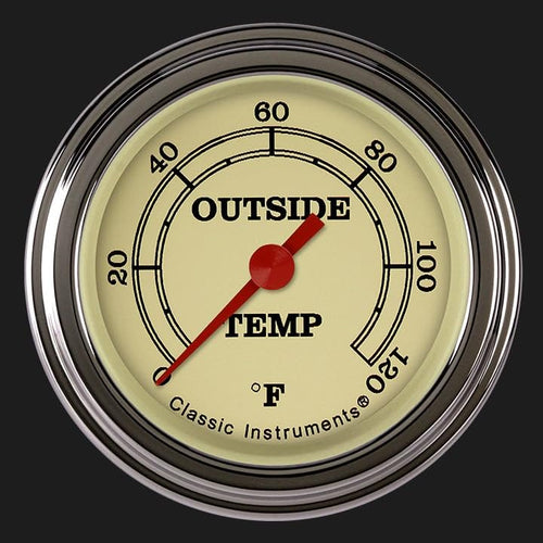 Vintage Classic Instruments VT199SLF 2-1/8" Outside Air Temperature Gauge