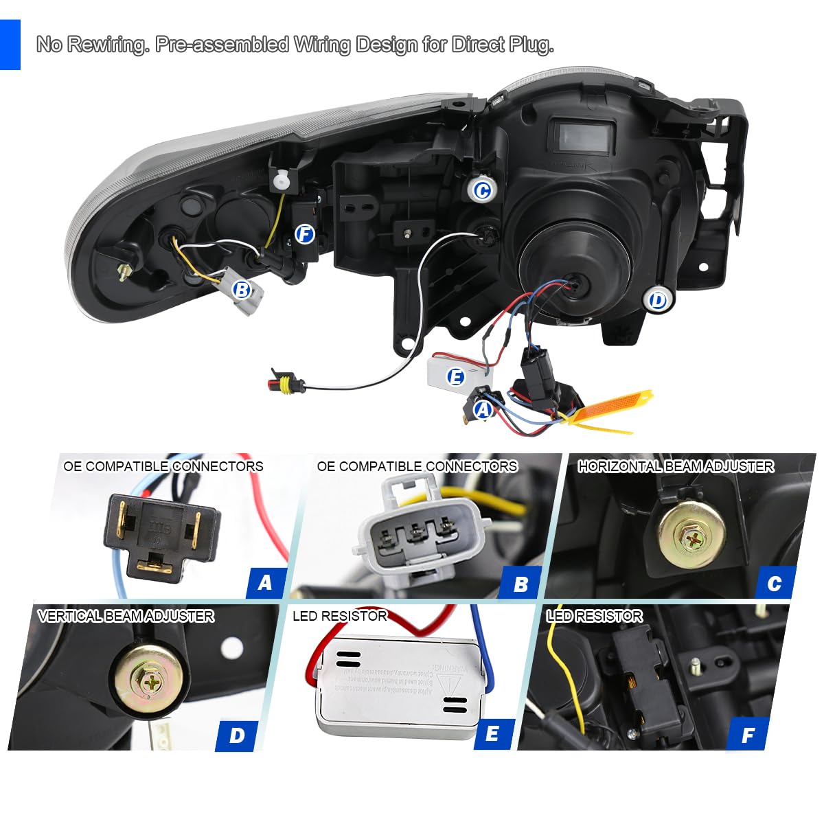 Black Smoke SPEC-D TUNING Full LED Projector Headlights w/Sequential Turn Signal and Startup Animation Compatible with 2007-2014 Toyota FJ Cruiser, Left + Right Pair Headlamp Assembly