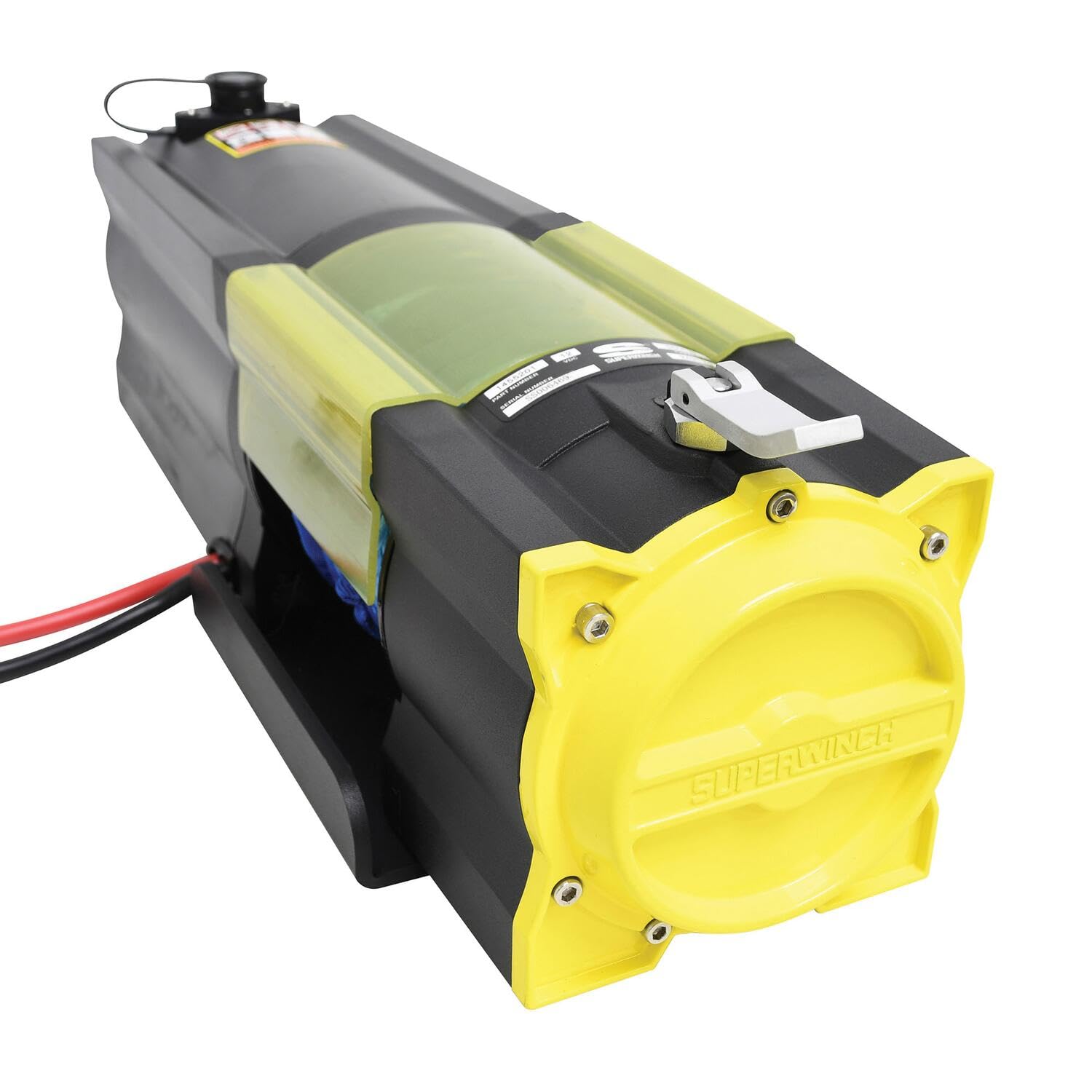 S5500SR Superwinch 1455201 Trailer Winch 5500lb(2495kg) Single Line Pull with Roller Fairlead 1/4" x 60' Synthetic Rope 30.5ft Corded Handheld Remote