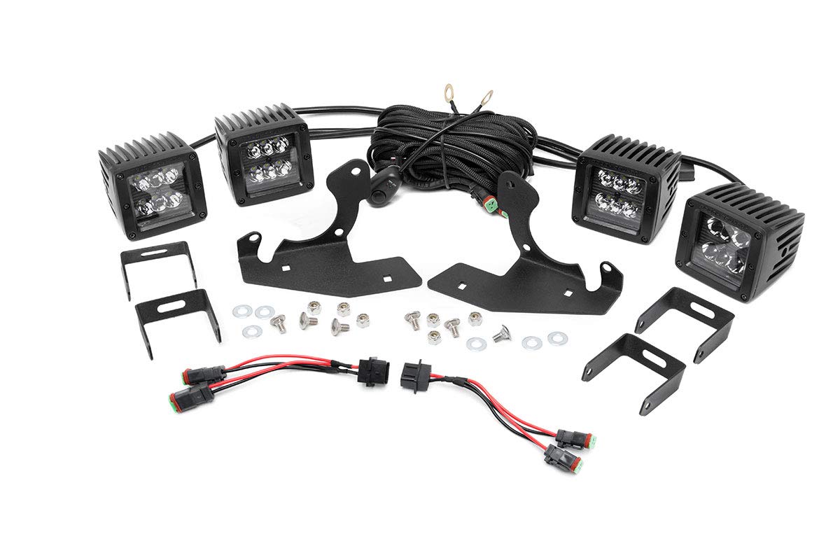 Black Series Rough Country LED Fog Light Kit for 07-13 Silverado 1500-70762