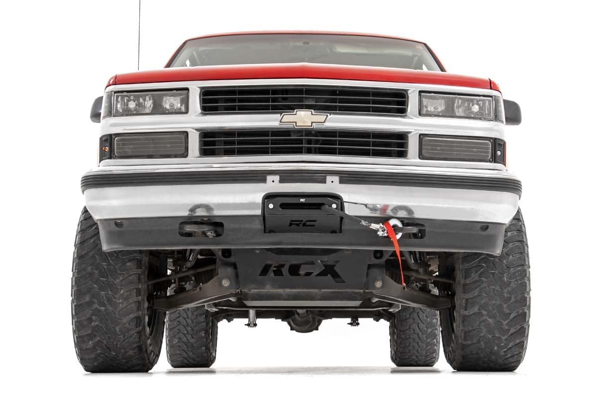 Rough Country Winch Mount Hidden for GM 1988-1998 1500/1995-1999 Tahoe - 11008 Black