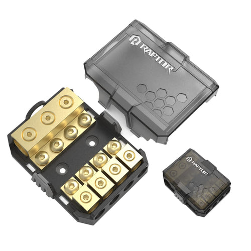 PRO by METRA Electronics RAPTOR Series MANL Fused 4-Position Distribution Block - RMANL4