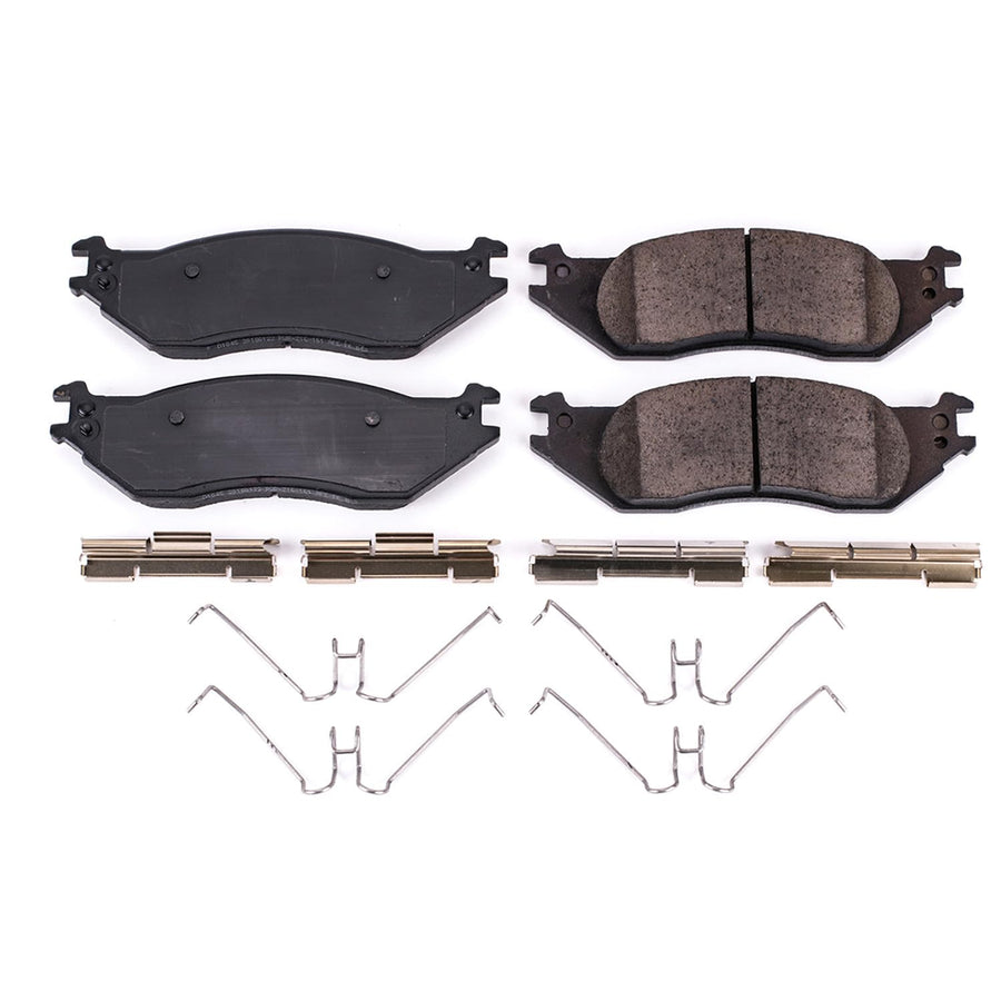 Power Stop Brake Kit Front For Ford E-150 2004-06 | Ford E-150 Club Wagon 2004-05 - Ceramic Brake Pads With Installation Hardware, 17-1045
