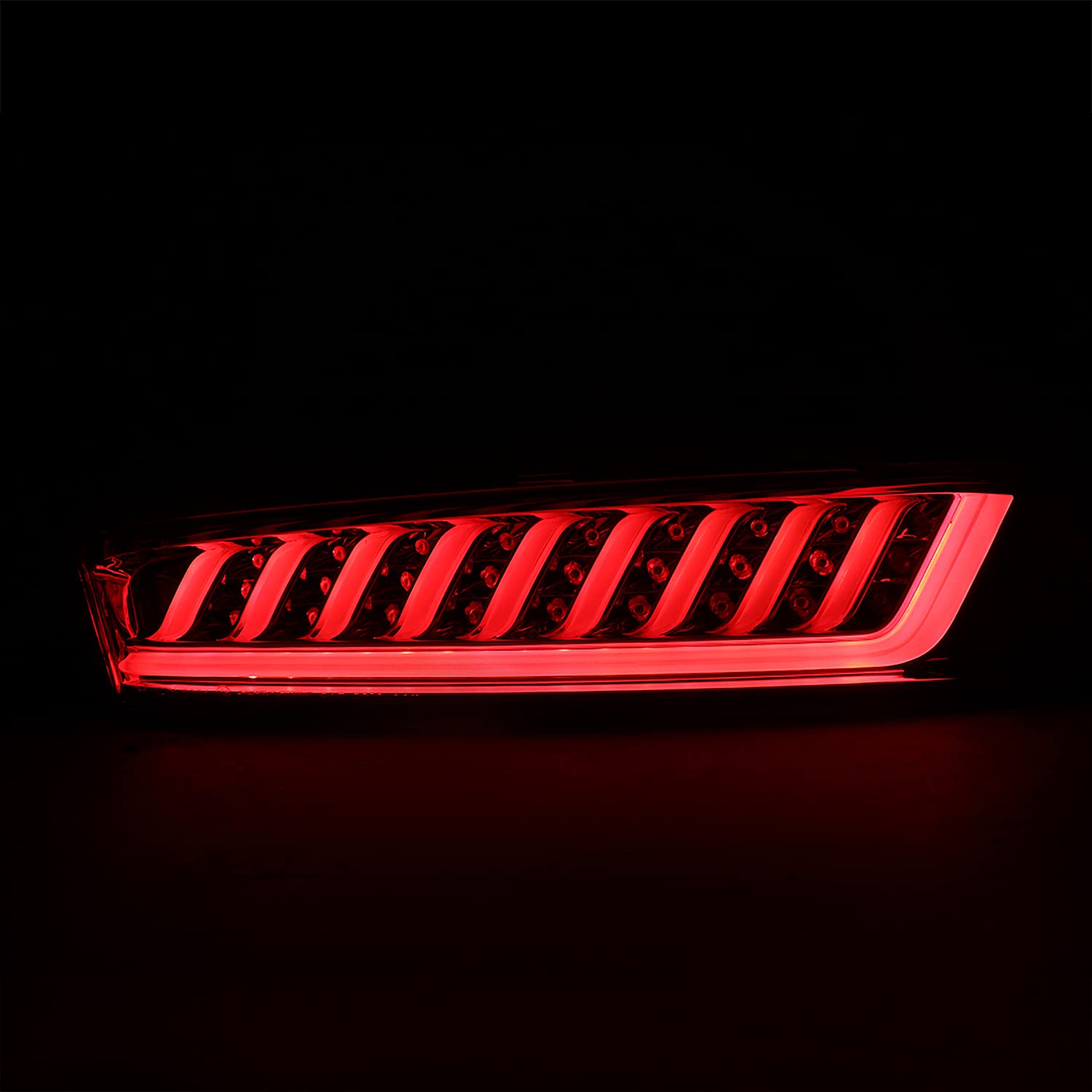LED Tail Lights Spec-D Tuning Red Lens Compatible with 2016-2018 Chevy Camaro with factory LED type tail lights, Left + Right Pair Assembly