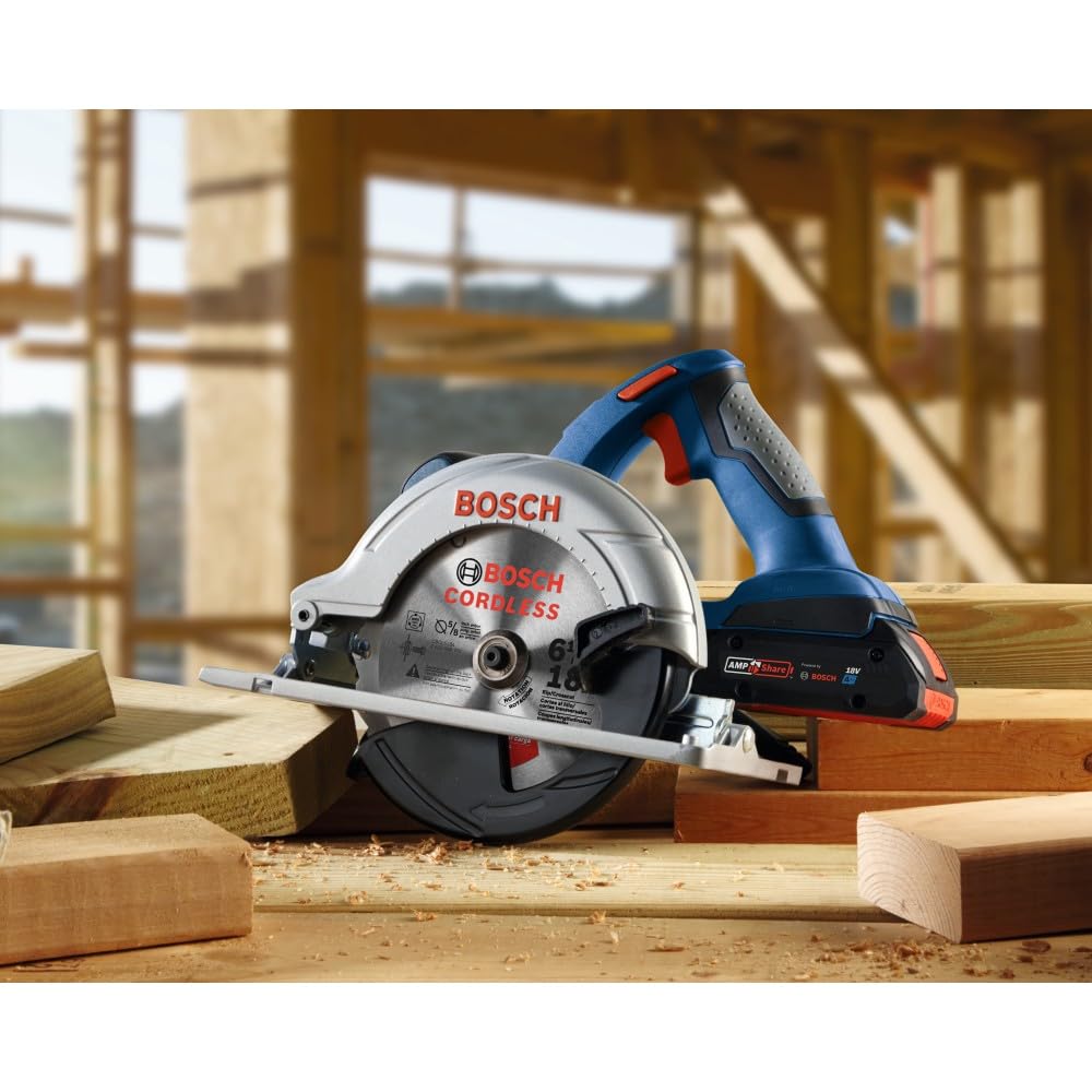 BOSCH 18V CCS180-B15 6-1/2 In. Blade-Left Circular Saw Kit with (1) CORE18V 4 Ah Advanced Power Battery