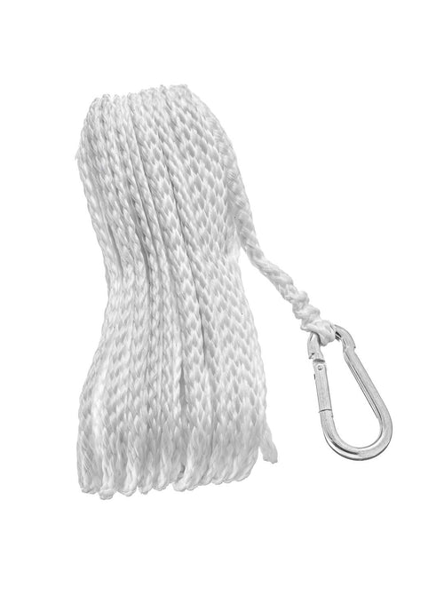 Hollow Braided Polypropylene Anchor Line Attwood 1/4" x 50', White