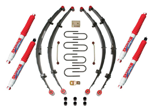 Skyjacker Suspension Lift Kit YJ41BKH-R w/Shock Frt/Rr Hydro Shocks 4 in. Lift Front/Rear Leaf Spring